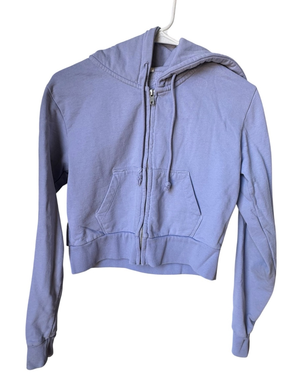 Brandy Melville Light Blue Cropped High End Hoodie MINTY